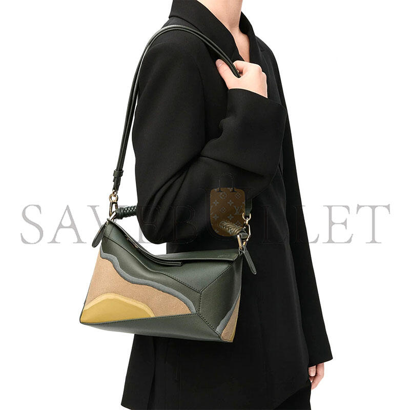 L0ew* small puzzle edge landscape bag in nappa calfskin a510p60xb0-5686 (24*16.5*10.5cm)